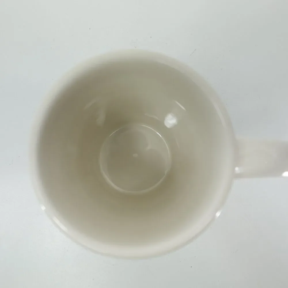 Williams Sonoma Mug Cream White Snowman Holiday Ceramic
